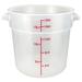 Winco PTRC-18 18 qt Round Storage Container, Polypropylene, Translucent, Clear