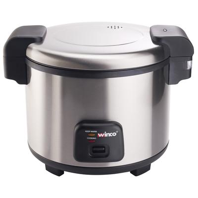 Winco RC-S301 30 Cup Electric Commercial Rice Cooker/Warmer, 120v, 240-oz. Capacity, Stainless Steel