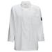 Winco UNF-5WS Double Breasted Chef's Jacket w/ Long Sleeves - Poly/Cotton, White, Small