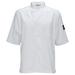 Winco UNF-9WM Broadway Ventilated Chef's Shirt w/ Short Sleeves - Poly/Cotton, White, Medium