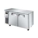 Turbo Air JUR-60S-N6 59" W Undercounter Refrigerator w/ (2) Section & (2) Door, 115v, Silver