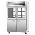 Turbo Air PRO-50R-GSH-PT-N 51 3/4" 2 Section Pass Thru Refrigerator, (4) Solid Doors, (4) Glass Doors, Left/Right Hinge, 115v, Stainless Steel