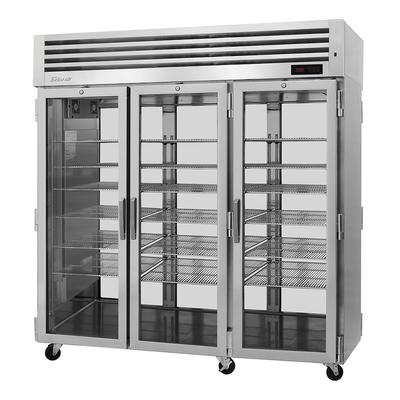 Turbo Air PRO-77H-G-PT Full Height Pass Thru Mobile Heated Cabinet w/ (9) Shelves, 208v/1ph, 3 Sections, Stainless Steel