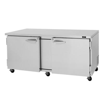 Turbo Air PUR-72-N 72 5/8" W Undercounter Refrigerator w/ 2 Sections & 2 Doors, 115v, Stainless Steel