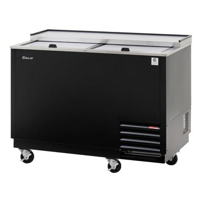 Turbo Air TBC-50SB-GF-N 2 Section Glass Chiller w/ 140 Mug Capacity, Black, 115v, 2 Sliding Lids