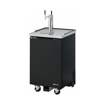 Turbo Air TBD-1SBD-N6 23 5/8" Kegerator Commercial Beer Dispenser w/ 1/2 Barrel Capacity - 1 Column, Black, 115v