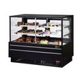 Turbo Air TCGB-60UF-CO-W(B)-N 60-1/2" Full Service Deli Case w/ Straight Glass - (3) Levels, 115v, Black