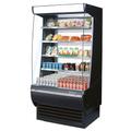 Turbo Air TOM-36DXB-N 36" Vertical Open Air Cooler w/ (5) Levels, 115v, Glass Side Panels, Black