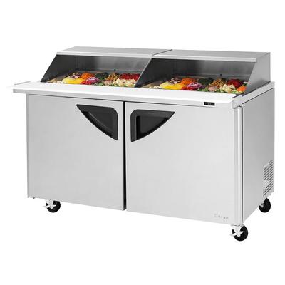 Turbo Air TST-60SD-24-N-SL 60 1/4" Super Deluxe Mega Top Sandwich/Salad Prep Table w/ Refrigerated Base, 115v, Stainless Steel