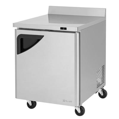 Turbo Air TWF-28SD-N 27 1/2" W Worktop Freezer w/ 1 Section & 1 Door, 115v, 7 Cubic Feet, Self-Cleaning Condenser, Silver