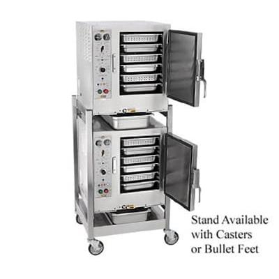 AccuTemp S62083D150DBL 12 Pan Covection Commercial Steamer - Stand, Holding Capability, 208v/3ph
