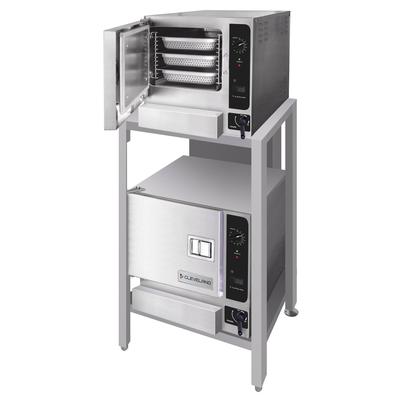 Cleveland (2)22CGT33.1 NG (6) Pan Convection Commercial Steamer - Stand, Natural Gas, Double Deck, Stainless Steel, Gas Type: NG, 120 V