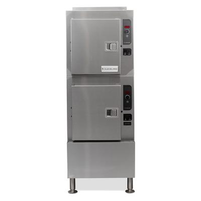 Cleveland 24CGA10.2ES NG (10) Pan Convection Commercial Steamer - Cabinet, Descaling Port, Natural Gas, Stainless Steel, Gas Type: NG