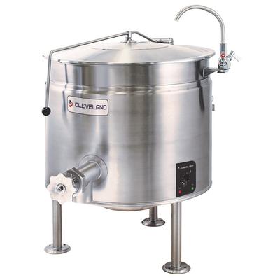 Cleveland KEL40SH 2083 40 gal Steam Kettle - Stationary, Full Jacket, 208v/3ph, Full Steam Jacketed, 208 V, Stainless Steel