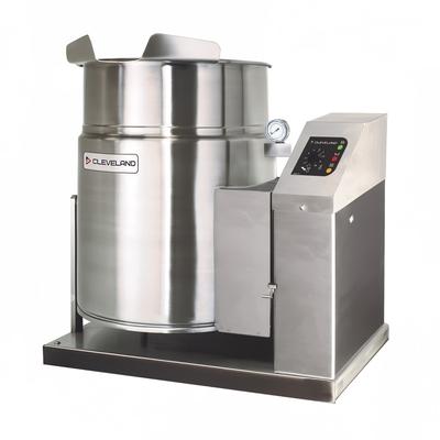 Cleveland KGT6T NG 6 gal Steam Kettle - Manual Tilt, 2/3 Jacket, Natural Gas, 34, 000 BTU, Stainless Steel, Gas Type: NG