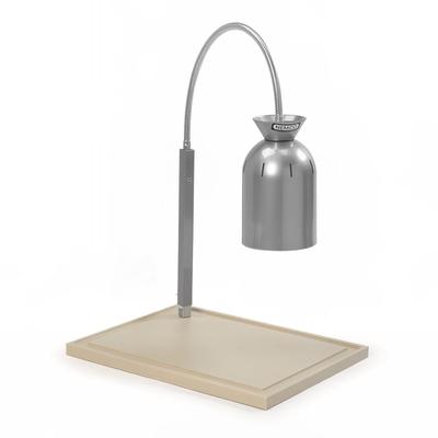 Nemco 6015 Single Bulb Carving Station w/ Flex Mount & Polyethylene Cutting Board, 120v, Polyethylene Base, Silver