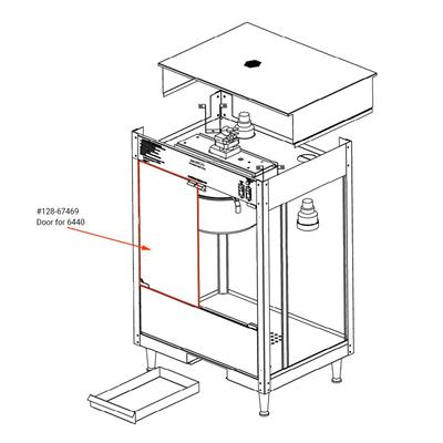 Nemco 67469 Popcorn Popper Door Panel For Model 6440