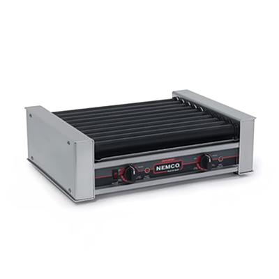 Nemco 8027SX-220 Roll-A-Grill 27 Hot Dog Roller Grill - Flat Top, 220v, Stainless Steel