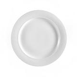 CAC BST6 6 1/2" Round Boston Bread Plate - Embossed Porcelain, Super White