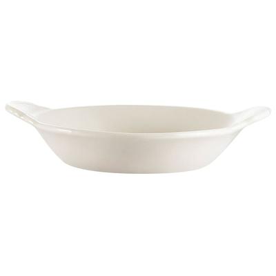 CAC COA-12-W 12 oz. Oval, Ceramic Welsh Rarebit, American White