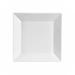 CAC KSE6 6" Kingsquare Square Bread Plate - Porcelain, Super White