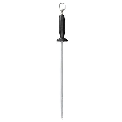 Dexter Russell 14SXL-PCP 14" Sharpening Steel w/ Polypropylene Handle, Carbon Steel, Black