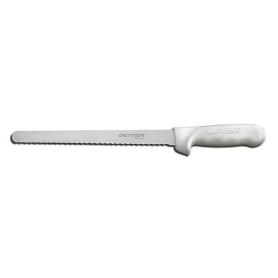 Dexter Russell S140N-10SC-PCP SANI-SAFE 10" Slicer w/ Polypropylene White Handle, Carbon Steel