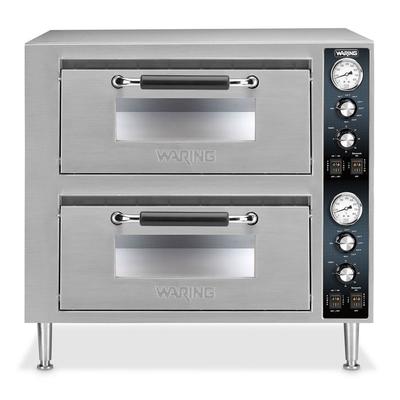 Waring WPO750 Countertop Pizza Oven - Double Deck, 240v/1ph, Stainless Steel