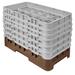 Cambro 10HS1114167 Camrack Glass Rack - (6)Extenders, 10 Compartments, Brown