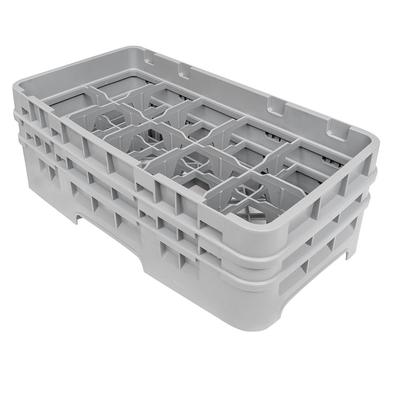 Cambro 10HS434151 Camrack Glass Rack - (2)Extenders, 10 Compartments, Soft Gray, 2 Extenders