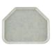 Cambro 1418TR531 Fiberglass Camtray Cafeteria Tray - 18"L x 14"W, Galaxy Antique Parchment Silver, Trapezoid, Gray