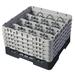 Cambro 16S958110 Camrack Glass Rack w/ (16) Compartments - (5) Gray Extenders, Black, 16 Compartments, 5 Gray Extenders