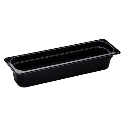 Cambro 24LPHP110 4"D Half Size Long High Temp Food Pan - Non-Stick, Black, Nonstick