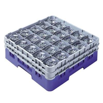 Cambro 25S1214167 Camrack Glass Rack w/ (25) Compartments - (6) Gray Extenders, Brown, 25 Compartments