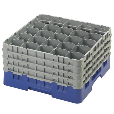 Cambro 25S900186 Camrack Glass Rack w/ (25) Compartments - (4) Extenders, Navy Blue, 25 Compartments