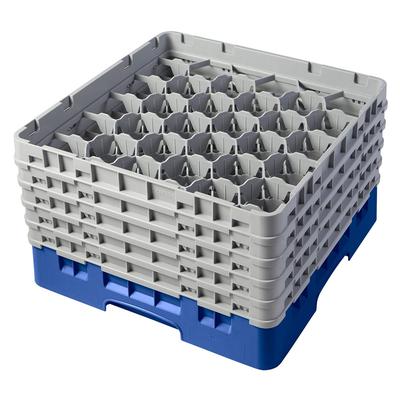 Cambro 30S958168 Camrack Glass Rack w/ (30) Compartments - (5) Gray Extenders, Blue, 30 Compartments