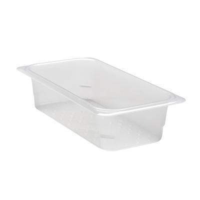Cambro 33CLRPP190 Food Pan Colander - Third Size, 3"D, Translucent, Semi-transparent