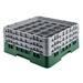 Cambro 36S534119 Camrack Glass Rack w/ (36) Compartments - (2) Gray Extenders, Sherwood Green, 36 Compartments
