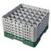 Cambro 36S958119 Camrack Glass Rack w/ (36) Compartments - (5) Gray Extenders, Sherwood Green, Stackable