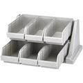 Cambro 6RS6480 Condiment Organizer w/ (6) Bins - Gray, Speckled Gray, 6 Bins