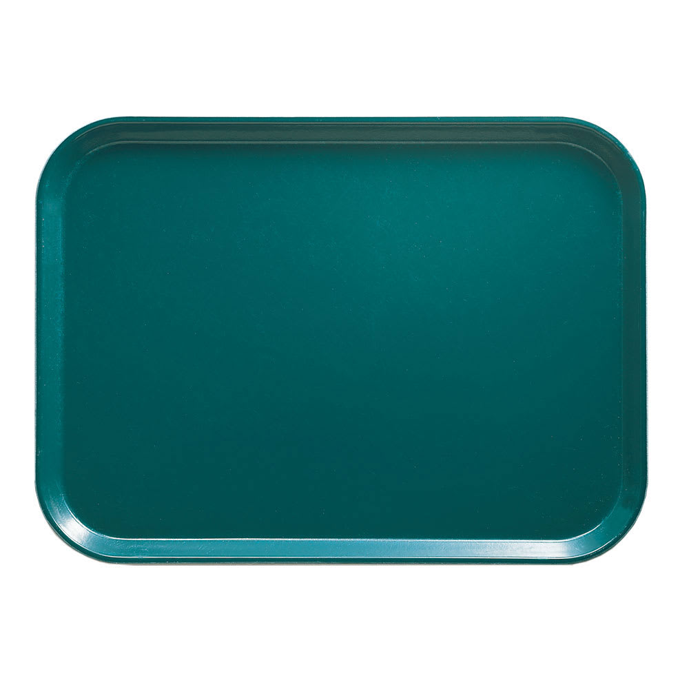 Cambro 810414 Fiberglass Camtray Cafeteria Tray - 9 4/5"L x 8"W, Teal, Blue, 1 Dozen