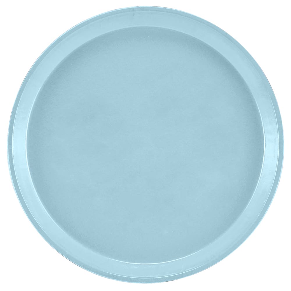 Cambro 900177 9" Round Serving Camtray - Fiberglass, Sky Blue, Case of 12