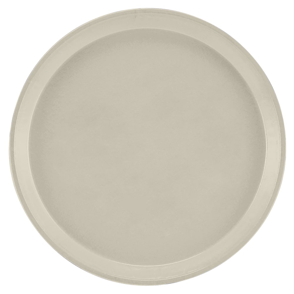 Cambro 900538 9" Round Serving Camtray - Fiberglass, Cottage White, Case of 12