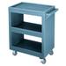 Cambro BC2254S401 3 Level Polymer Utility Cart w/ 350 lb Capacity, Raised Ledges, Open Design, 3 Shelves, Blue