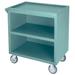 Cambro BC330401 33 1/8"L Polymer Bus Cart w/ (3) Levels, Shelves, Blue, 3 Shelves, 3-Sided Enclosed Base