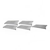 Cambro CBSK1842VS5580 Camshelving Basics Polymer Louvered/Solid Shelf Plate Kit - 18" x 42", Brushed Graphite