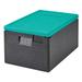 Cambro EPP180CLSW360 GoBox Insulated Food Carrier - 48 3/5 qt w/ (1) Pan Capacity, Black w/ Green Lid, 8" Deep