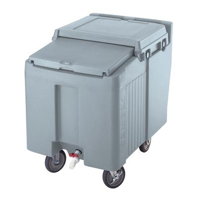 Cambro ICS125L401 125 lb SlidingLid Insulated Mobile Ice Caddy - Plastic, Slate Blue