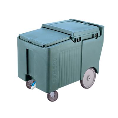 Cambro ICS175LB401 175 lb SlidingLid Insulated Mobile Ice Caddy - Plastic, Slate Blue