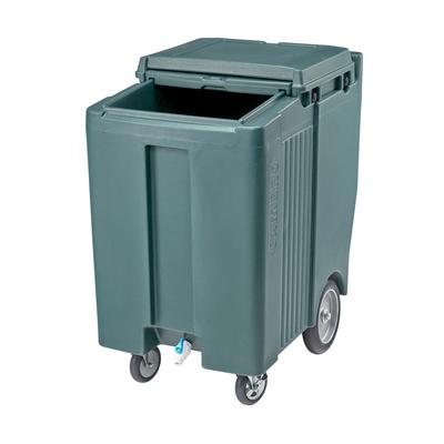 Cambro ICS200TB401 200 lb SlidingLid Insulated Mobile Ice Caddy - Plastic, Slate Blue, Sliding Lid